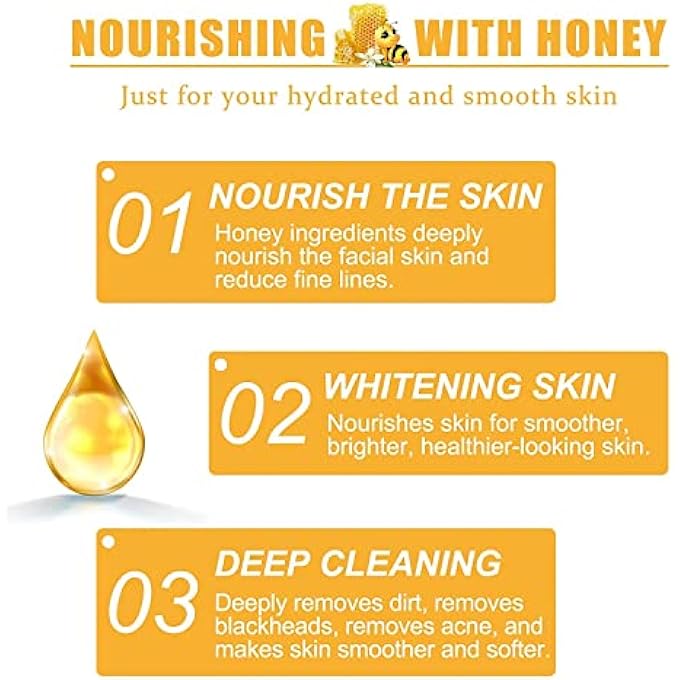 FDTY قناع العسل، قناع العسل المقشر، قناع إزالة الرؤوس السوداء، تنظيف عميق وإزالة الجلد الميت، التحكم في الرؤوس السوداء وتقليص المسام (2 قطعة) - Image 3